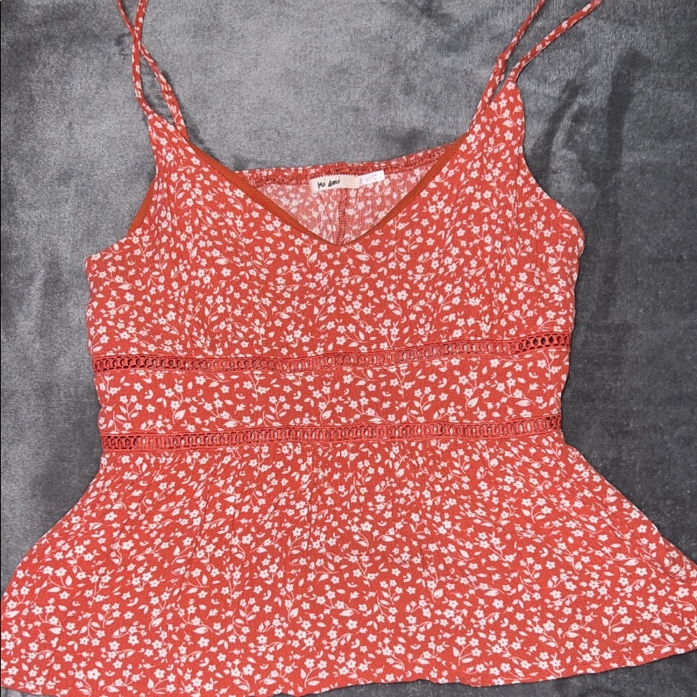 Francesca’s Orange Spaghetti Strap Top